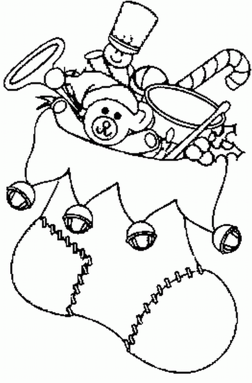 Skarpety świąteczne kolorowanki